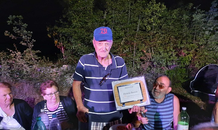 Ferucio Banić svira 70 godina u limenoj glazbi sveti lovreč plaketa