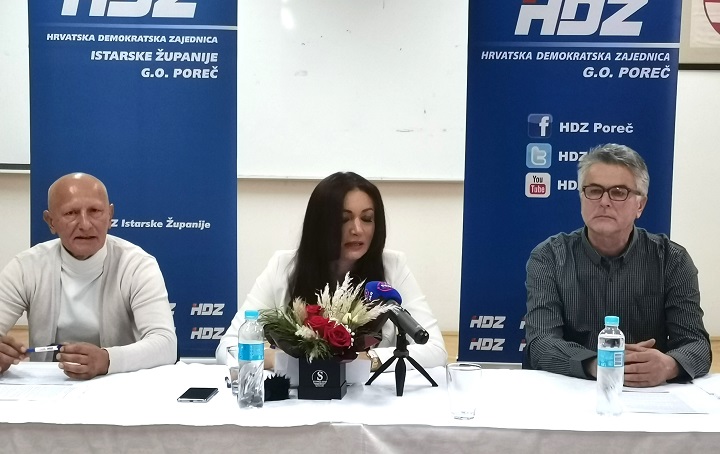 Filip Stopić, Ivana Barišić i Mirko Marić hdz poreč hdz presica novo vodstvo