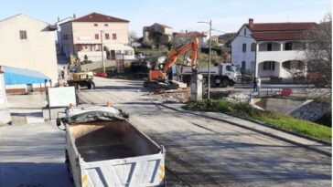 Gradilište novog kružnog toka u centru Vižinade