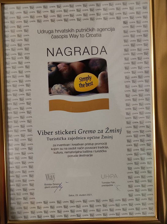 žminj nagrada turistička zajednica