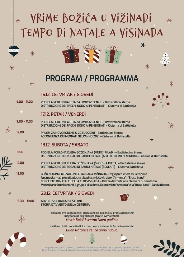 vižinada vrime božića program advent