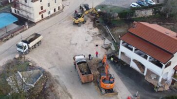 prosinac 2021 vižinada radovi gradilište rekonstrukcija raskrižja gradnja kružnog toka