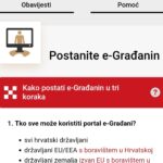 Screenshot naslovnice portala E-građani