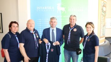 Odred izviđača Istra kod župana