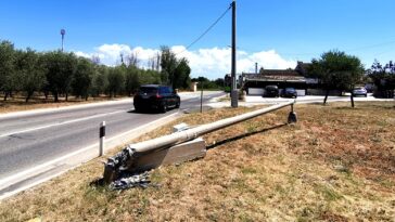 Srušen stup s kamerom u Kadumima - Foto Tanja Kocijančić