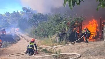 Požar u Puli - Foto Vatrogasci Rovinj