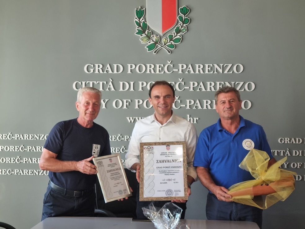 Vladimir Gašparini, Loris Peršurić i Željko Bjelac - Foto Grad Poreč