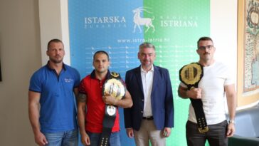Miletić i borci iz Trojana - Foto Istarska županija