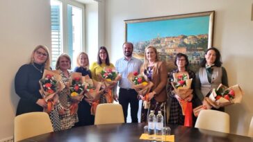 Žene na prijemu kod načelnika Ivana Geromette Foto Općina Vrsar