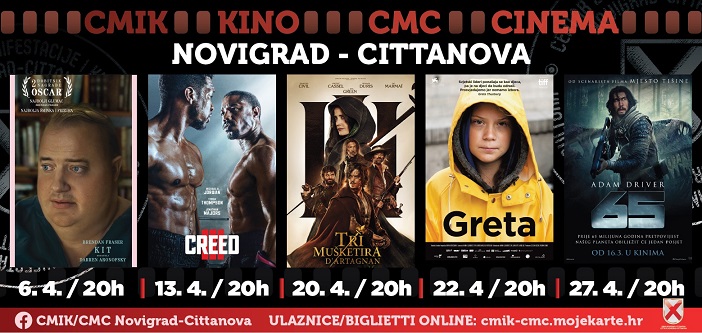 Foto CMIK Novigrad - kino program u travnju 2023.