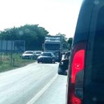 Nesreća nedaleko Varvara - Trostuki sudar - Snimio čitatelj