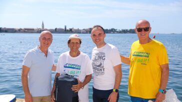 Porečki delfin - Posebno priznanje za Milu Dimitrijević, najstariju sudionicu - Foto Manuel Paljuh