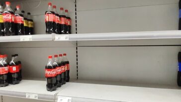 trgovina konzum poreč prazna polica coca cola 9-11-2023