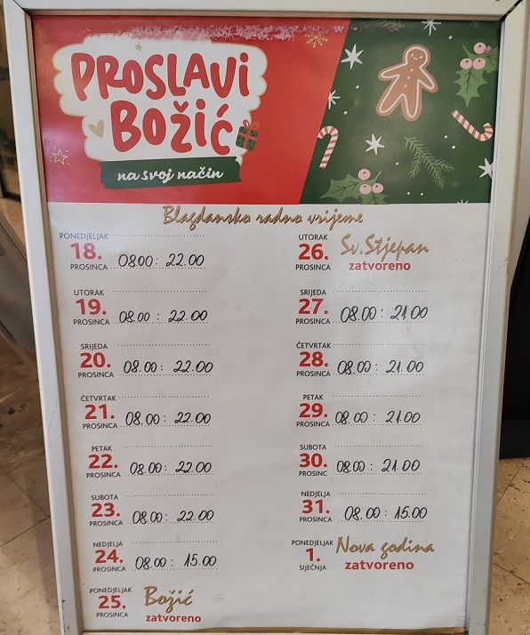 Konzum - radno vrijeme do kraja 2023.