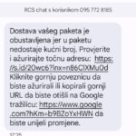 Screenshot - Poruka na mobitelu s hrvatskog broja