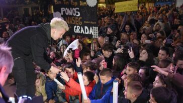 01.03.2024., Umag - Docek Marka Purisica poznatog kao Baby Lasagna nakon pobjede na Dori 2024 s pjesmom 