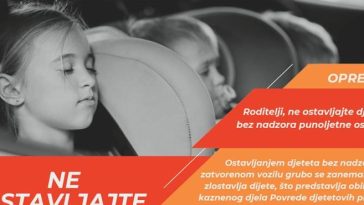 vrućina djeca auto toplinski val dehidracija policija Automobil parkiran na suncu tijekom visokih ljetnih temperatura uz upozorenje policije da se djeca i kućni ljubimci ne ostavljaju u vozilu.