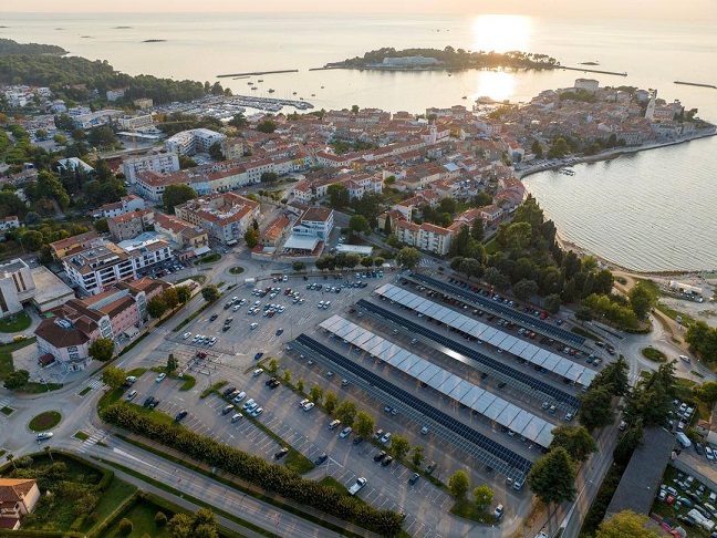 Solarna elektrana na Velikom parkiralištu u Poreču