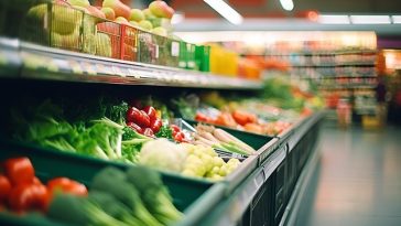 market trgvina povrće dućan butiga ilustracija