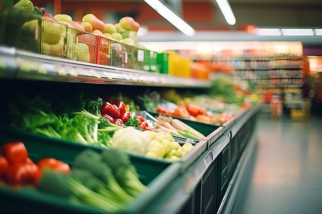 market trgvina povrće dućan butiga ilustracija