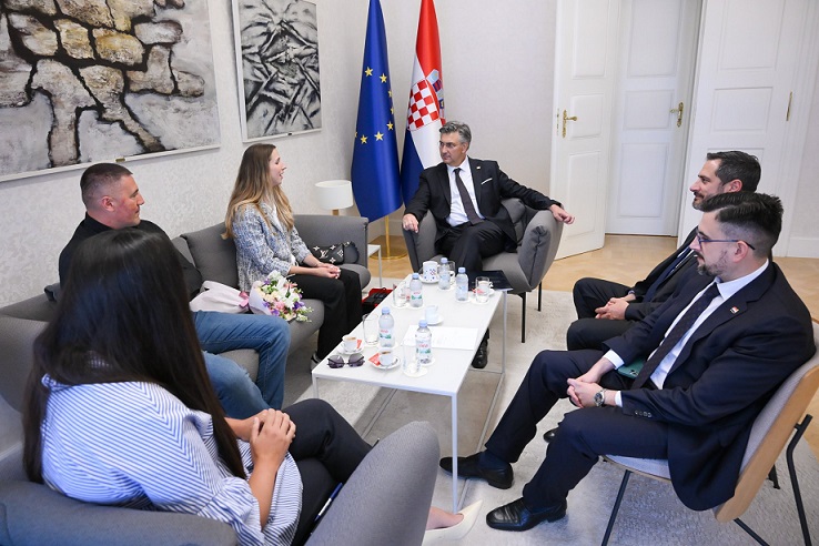 Foto Ured predsjednika Vlade RH - Ivana Dojkić na prijemu kod premijera Plenkovića