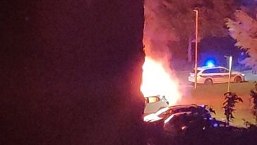 Foto Tanja Kocijančić - Požar automobila u Creskoj ulici