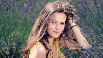 djevojka žena lavanda portret fotografija ljepota
