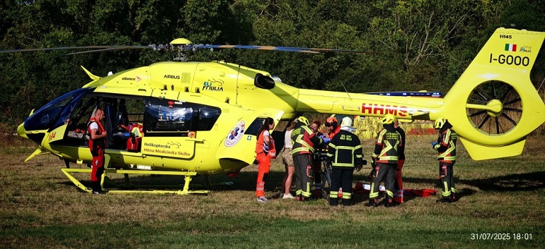 prometna nesreća bale helokopter hitna pomoć