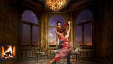 ples argentinski tango ilustracija