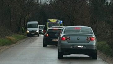 Prometna nesreća na cesti Gedići - Tar, na ulazu u Perce - Foto Istra Terra Magica