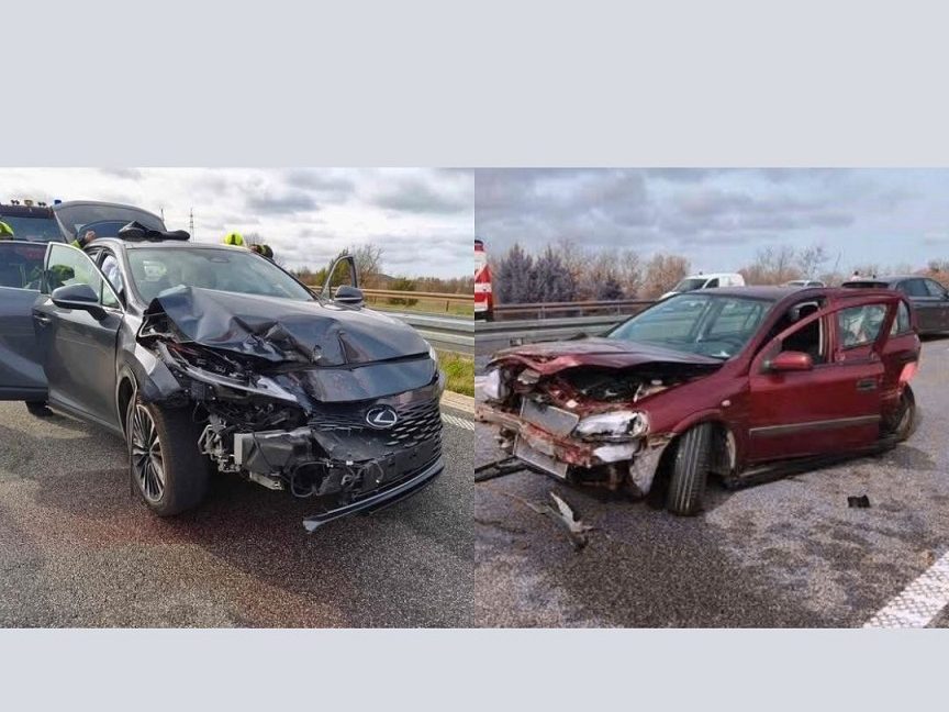 Nesreća na Istarskom ipsilonu - Foto Vatrogasci Pula