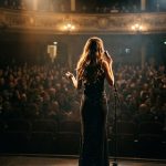 pjevačica publika koncert ilustracija umjetna inteligencija