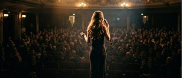 pjevačica publika koncert ilustracija umjetna inteligencija