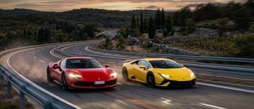 sportski automobili ferrari lamborghini ilustracija umejtna inteligencija