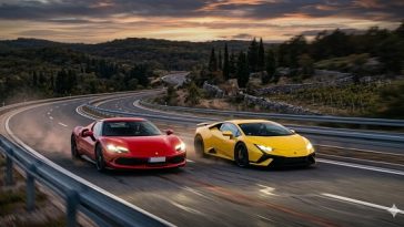 sportski automobili ferrari lamborghini ilustracija umejtna inteligencija