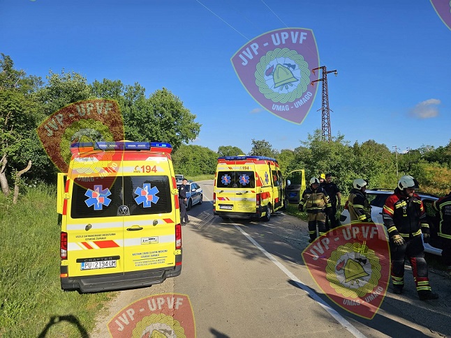 Teška nesreća između Plovanije i Kaštela - Foto Vatrogasci Umag