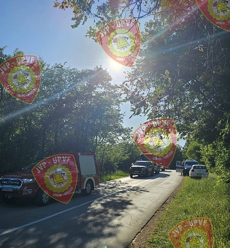 Teška nesreća između Plovanije i Kaštela - Foto Vatrogasci Umag