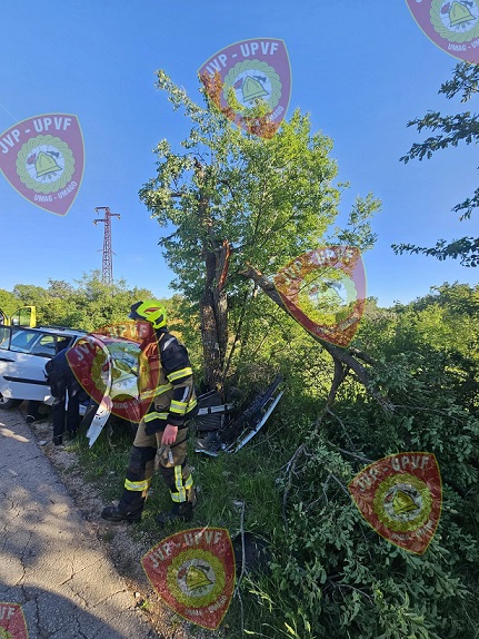 Teška nesreća između Plovanije i Kaštela - Foto Vatrogasci Umag