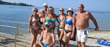 Franc Cijan s društvom na Saladinki - obiteljski album