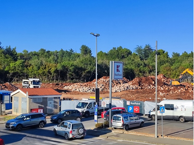 Gradnja novog trgovačkog centra Kaufland u Poreču - Foto Tanja Kocijančić